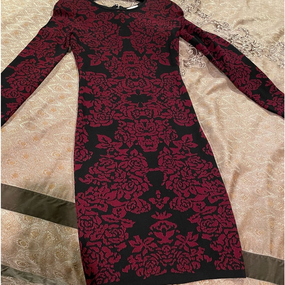 Remain Knit Long Sleeve Bodycon To Knee Dress Small